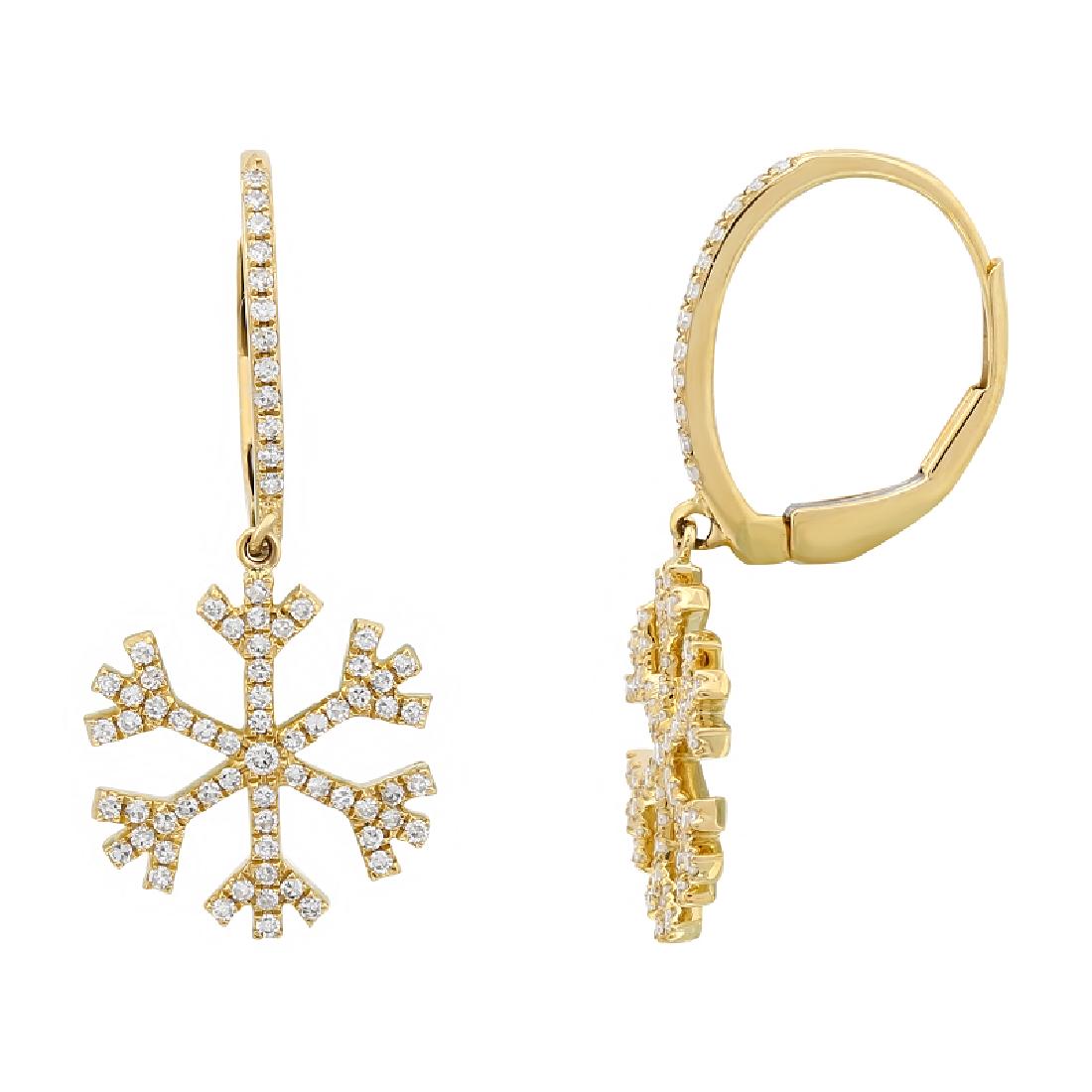 14KT Yellow Gold 0.4ctw Diamond Earrings L7943 (1 of 2)