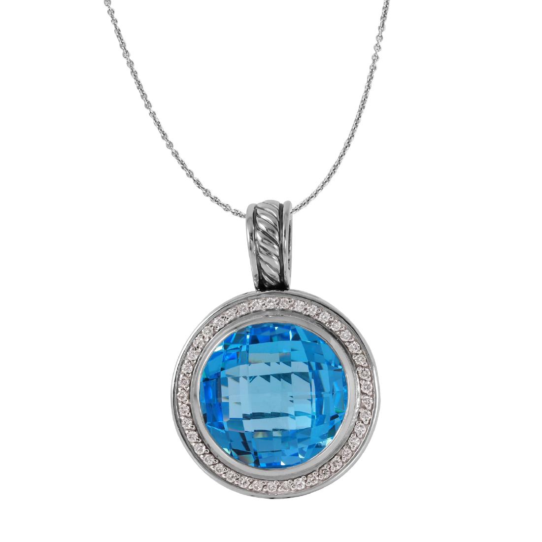 DAVID YURMAN Diamond Albion Topaz Pendant Designer (1 of 4)
