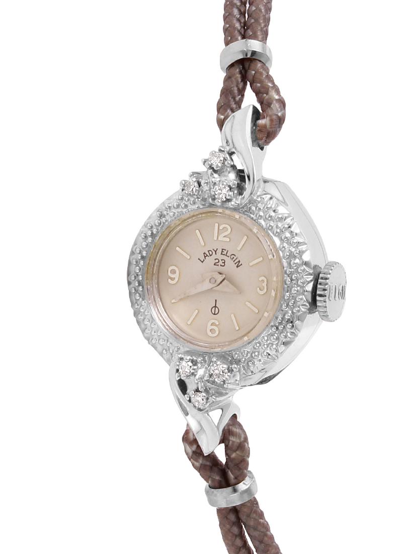 LADY ELGIN Watch 14KT White Gold Diamond Manual Wind (1 of 3)