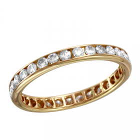 London Gallery Auctions Fine Jewelry Watch Collectibles Auction 14kt Yellow Gold Eternity Ring