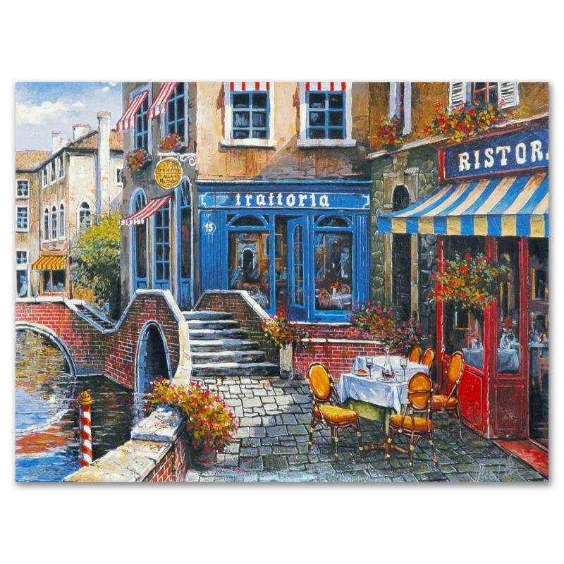 "Outdoor Cafe" Limited Edition Lithograph by Anatoly (1 of 2)