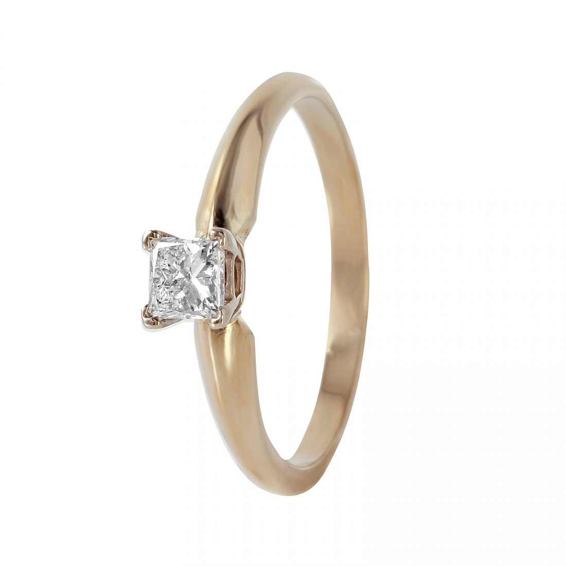14KT Yellow Gold Diamond Solitaire Ring (1 of 2)
