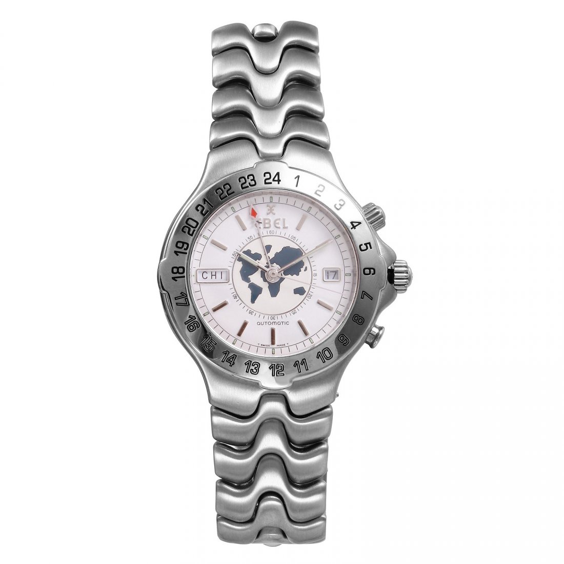 Ebel World Time Automatic Men's Stainless Steel Watch (1 of 2)