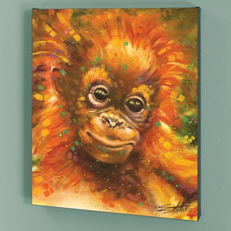 "Baby Orangutan" LIMITED EDITION Giclee on Canvas by (1 of 3)