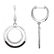 These brightly polished 14KT white gold earring