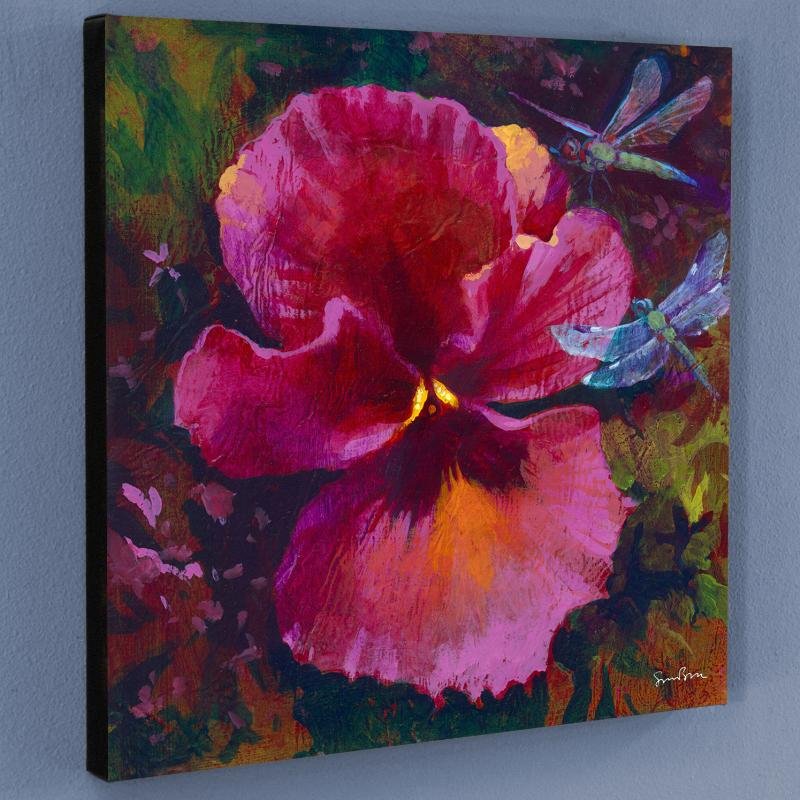 Gratitude Limited Edition Giclee on Canvas by Simon: Simon Bull depicts gleaming flowers with bold hues and delicate details, creating graceful and elegant pieces of art. "Gratitude" is a limited edition giclee on canvas, numbered and bearing Bull's aut