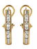 14KT Yellow Gold Diamond Omega Earrings