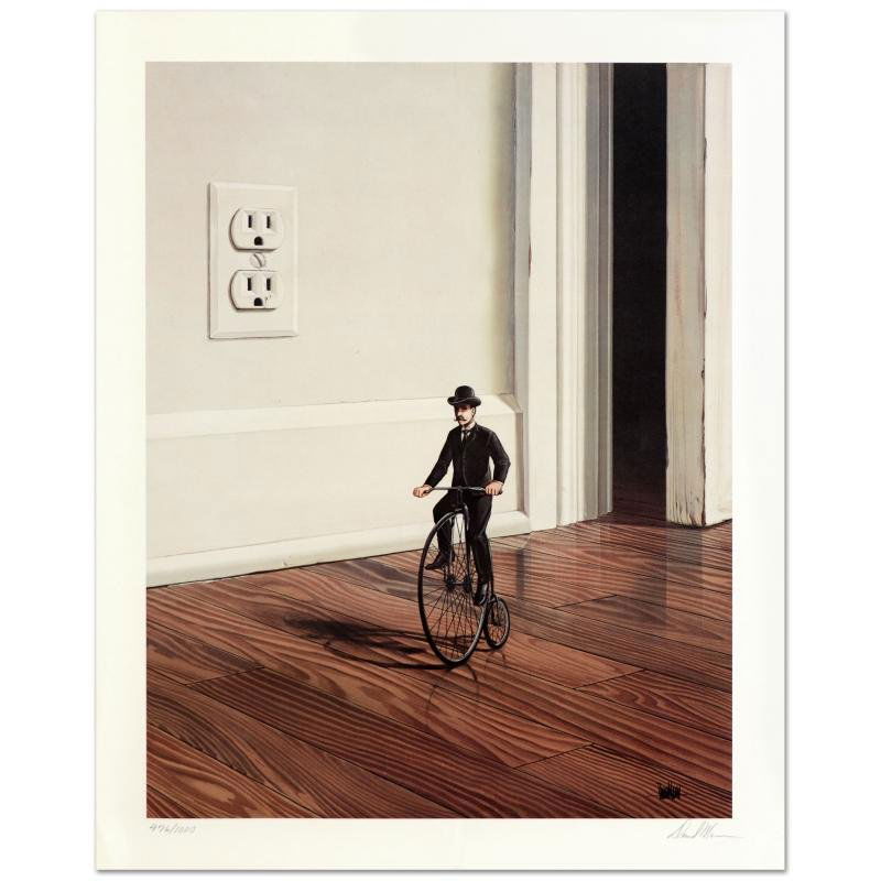 David Mann (1940-2004) - "Boneshaker" Limited Edition: "Boneshaker" is a limited edition lithograph on paper by David Mann (1940-2004), numbered and hand signed by the artist! Measures approx. 22.5" x 28.5" (with border); 19" x 25" (image). - LGA#-5309 Sp