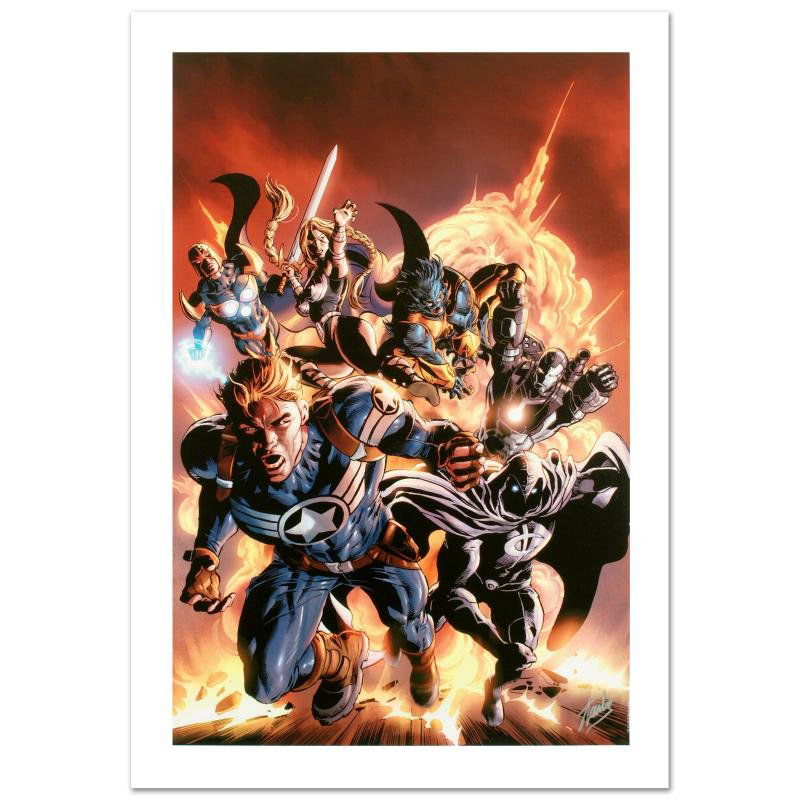 "Secret Avengers #2" Limited Edition Giclee on Canvas: A piece of comic book history, this limited edition, from original art by Marko Djurdjevic, depicts the mighty Avengers. Marko Djurdjevic was discovered by Marvel after posting a series of re-designs
