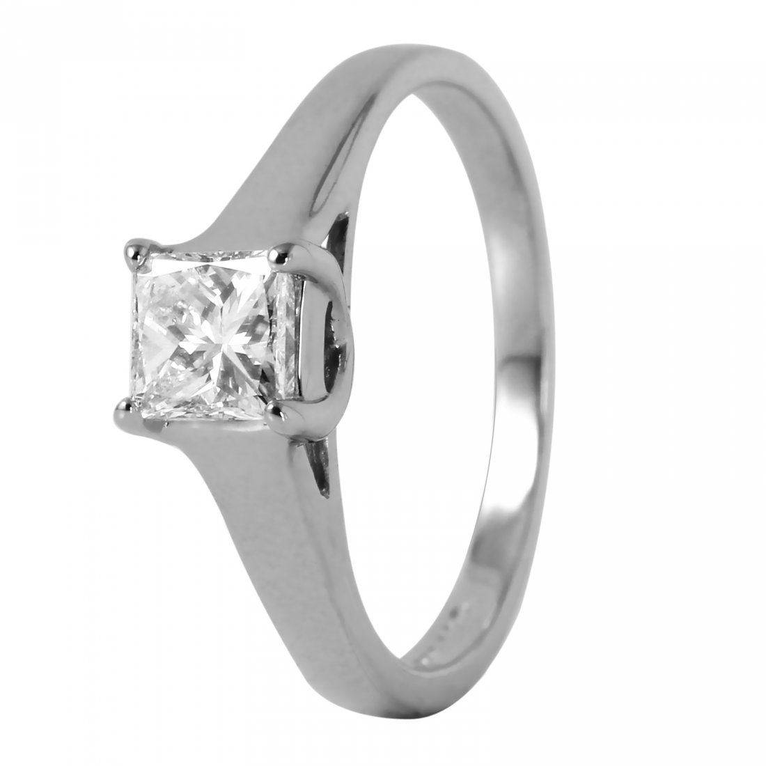 14KT White Gold Diamond Solitaire Ring (1 of 2)