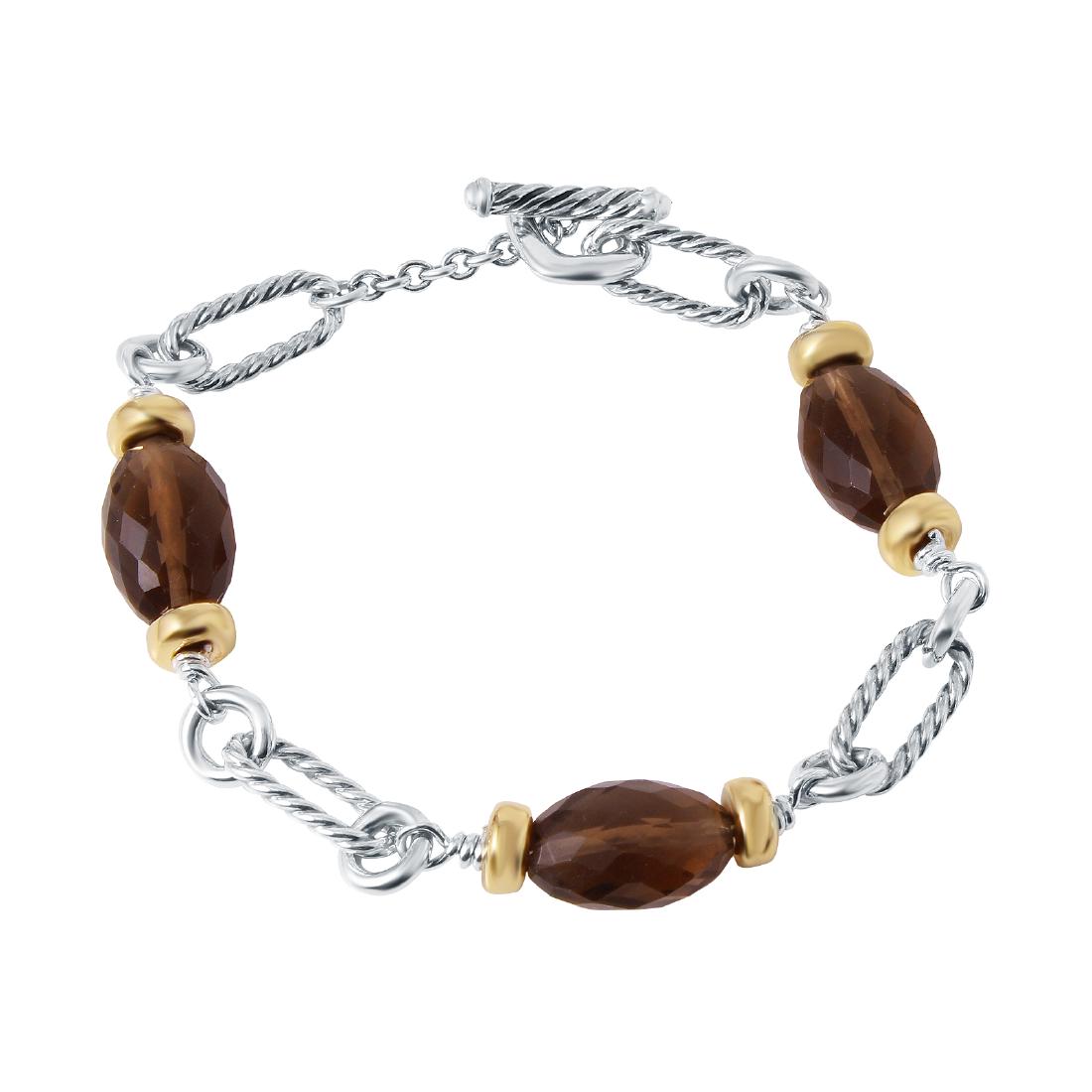 David Yurman Sterling 18KT Yellow Gold Bracelet (1 of 1)