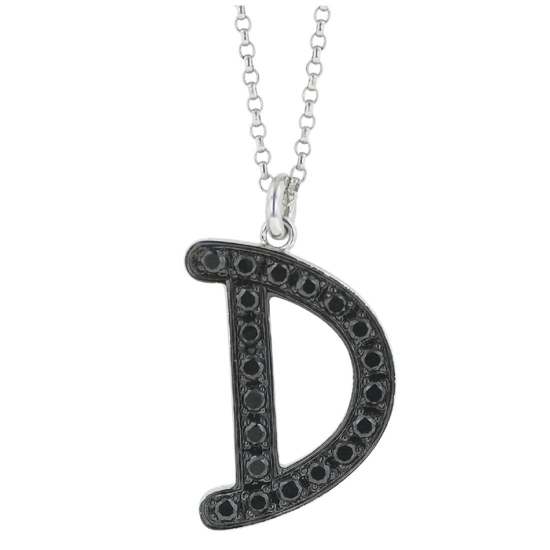 14KT White Gold Diamond Pendant With Chain (1 of 1)