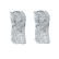 18KT White Gold Diamond Huggie Earrings - 2