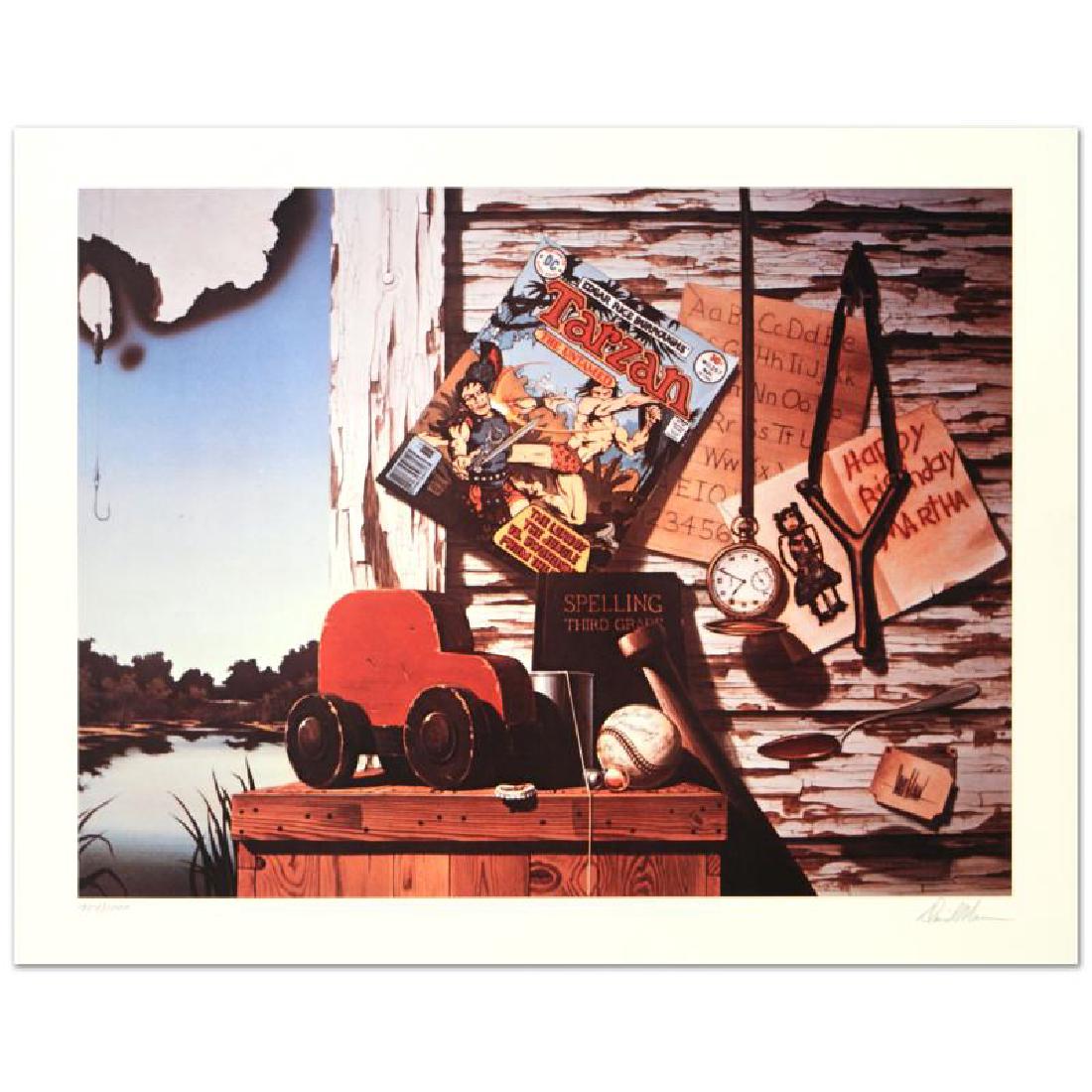 David Mann - "Tarzan" Limited Edition Lithograph,: "Tarzan" is a limited edition lithograph on paper by David Mann, numbered and hand signed by the artist! Measures approx. 29" x 22.5" (with border); 25" x 19" (image). - LGA#-4611 Specifications Condi