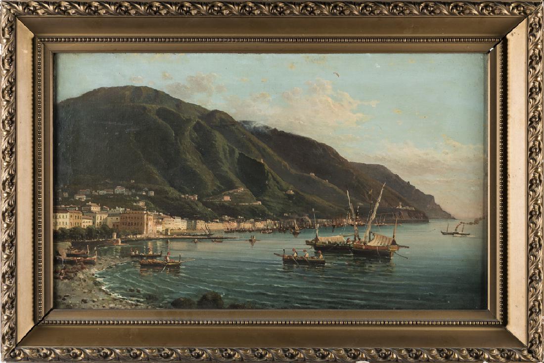 PITTORE DELLA FINE DEL XIX SECOLO THE VIEW OF THE COAST (1 of 2)