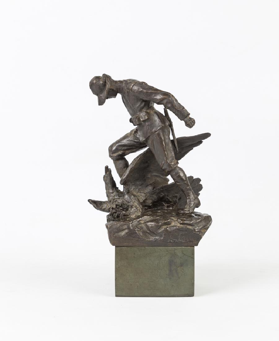 CARLO FAIT ROVERETO 1877-TORINO 1968 SOLDIER FIGHTING (1 of 3)