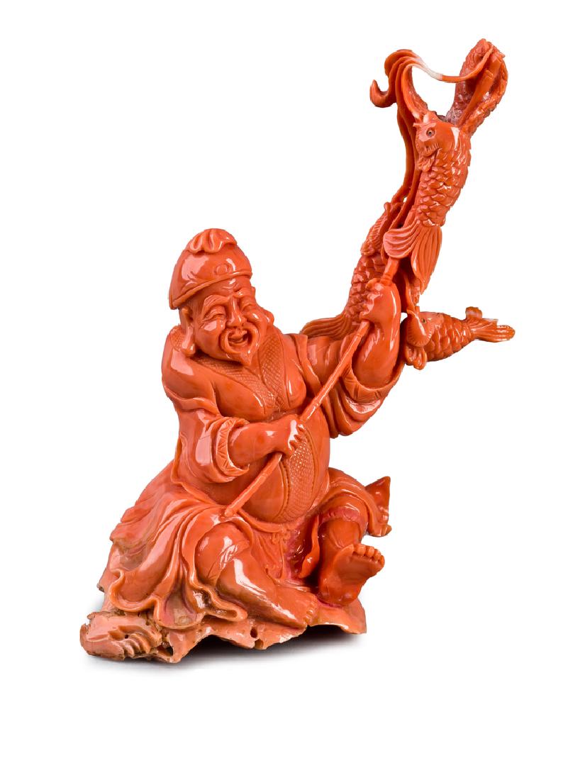 PESCATORE IN CORALLO  CORAL SCULPTURE (1 of 1)