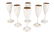 Six silver flutes