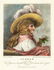 Four colored prints depicting gentlewomen and gallant