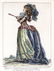 Four colored prints depicting gentlewomen and gallant - 2