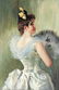 Young woman with fan