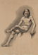 Fourteen drawings with studies on human figure