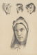 Fourteen drawings with studies on human figure - 6