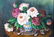 Vase of peonies