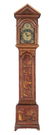 Tower clock in red lacquered wood