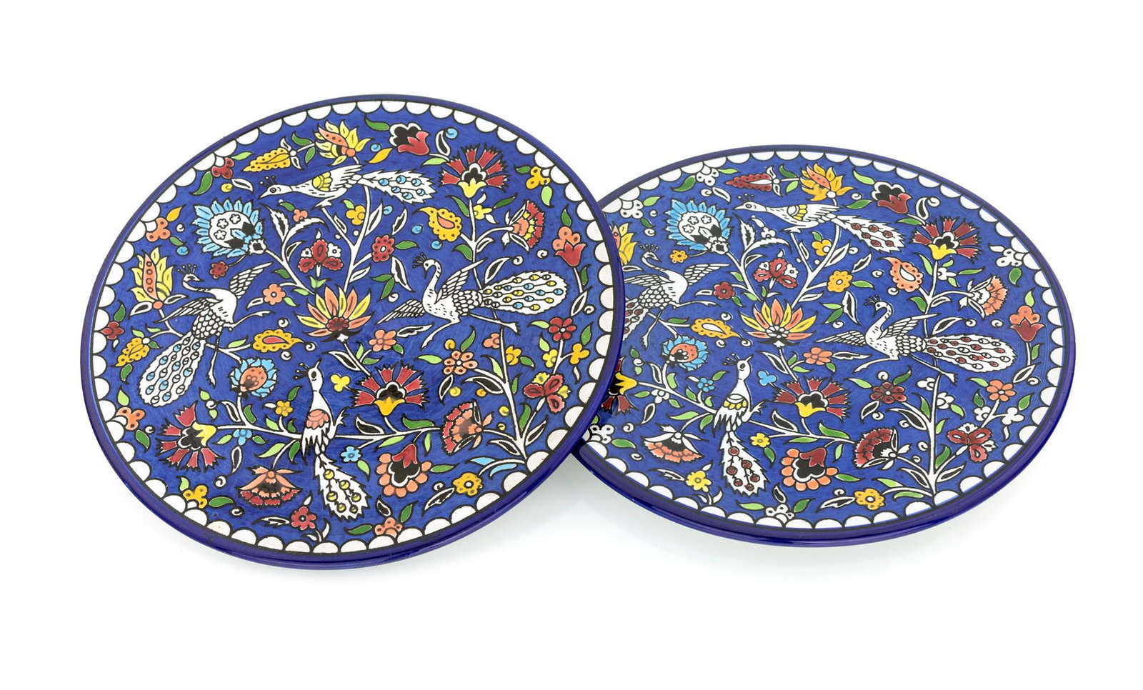 Two polychrome majolica plates (1 of 1)
