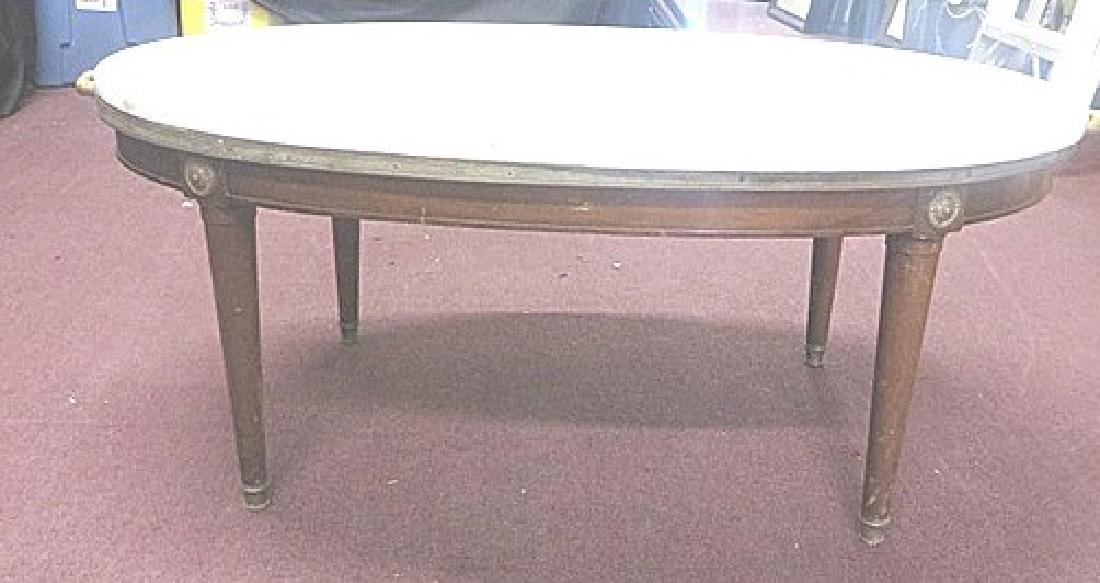 Marble Top Adams Style Table. Brass Mounted (1 of 2)