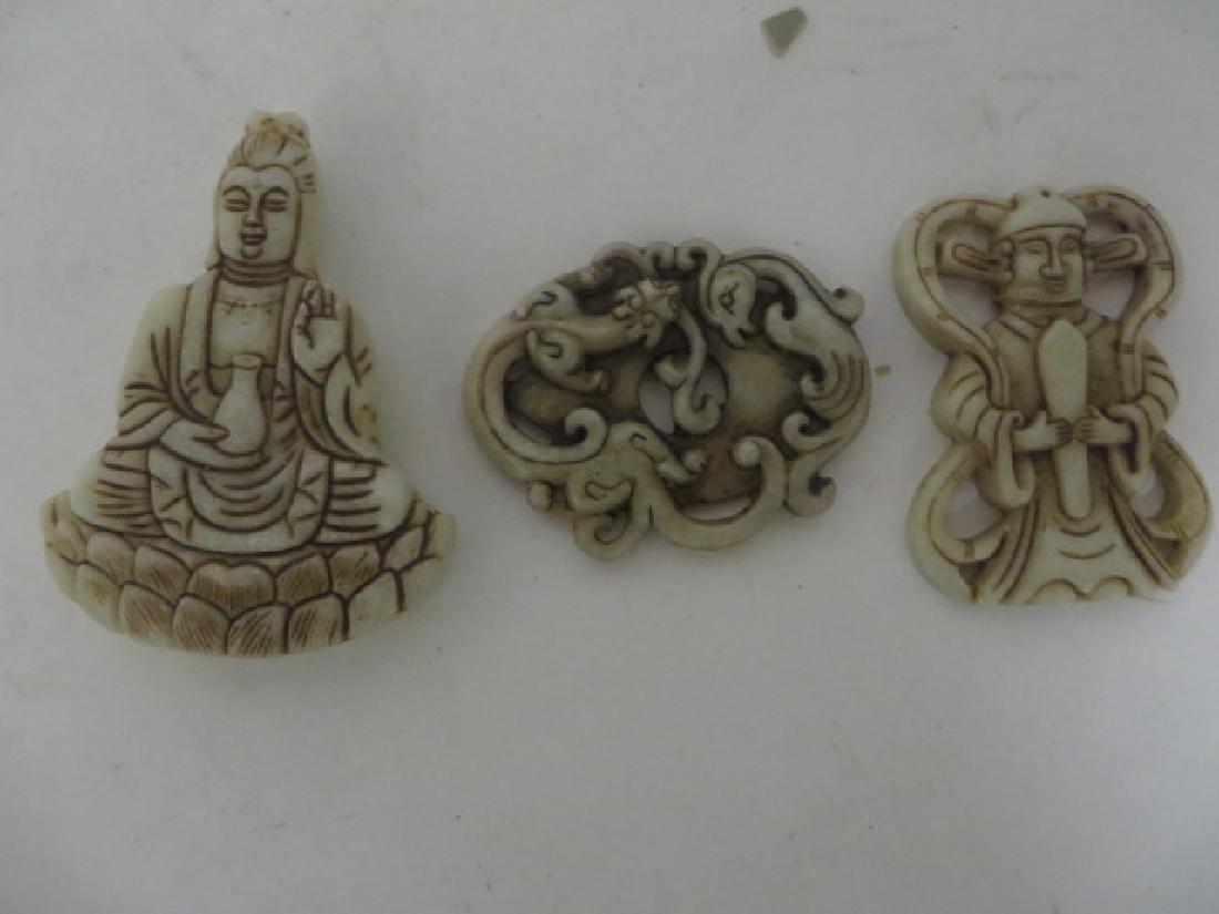 Oriental Hardstone Scroll Weights (3) (1 of 2)