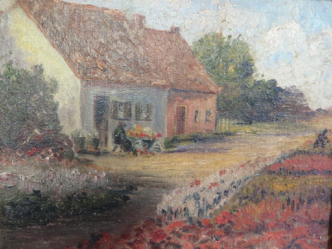 Peggy Bacon.Oil. Bensonhurst Cottage. Sgd. (1 of 4)