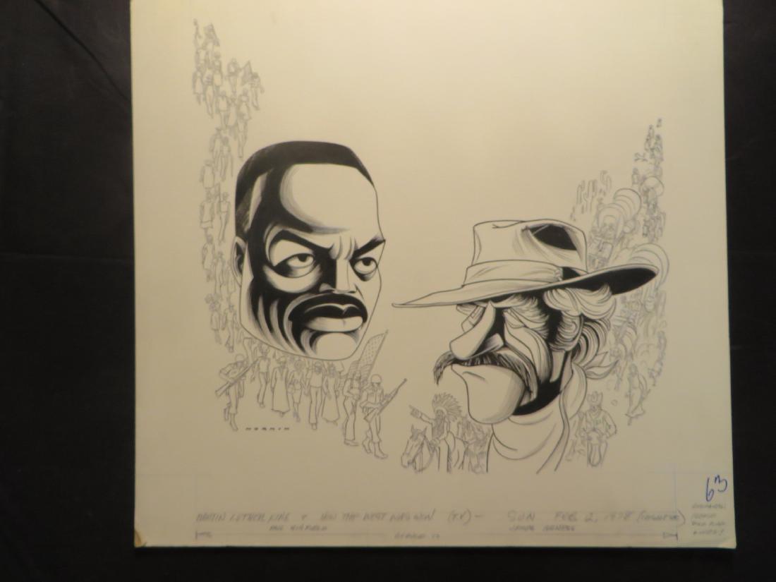 King. Martin Luther. How West Was Won: Winfield/Arness. February 12, 1978. Signed 18" x 19"