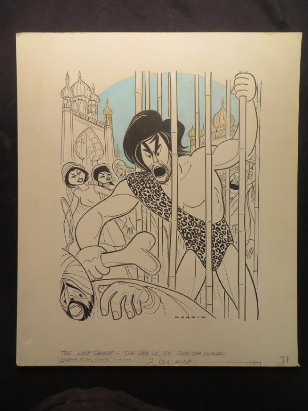 Last Savage Metropolitan Opera London: Signed Norkin. 01/26/64. 20" x 17"