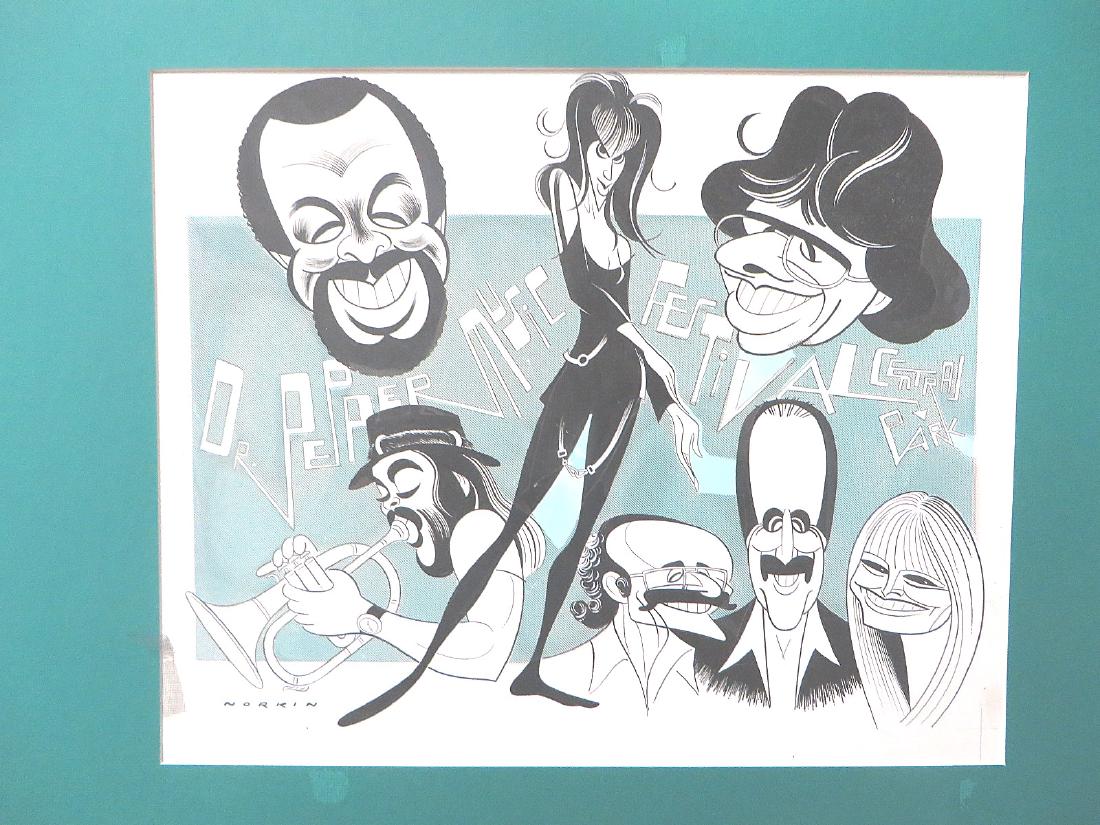 Dr. Pepper Central Park Music Festival: Havens. Signed Norkin. Dated 07/23/78 18" x 21"