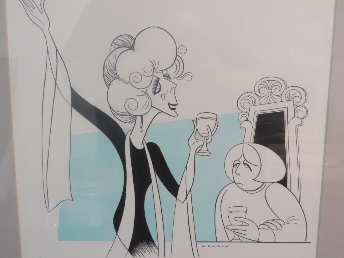 Lettice & Lovage. Maggie Smith. Sgd.: Signed Norkin. Gallery matted and framed. 16 1/2" x 17 1/2" Overall size is 21" x 22"