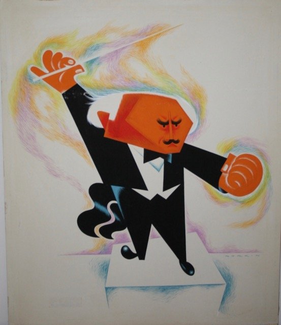 Toscanini, Arturo . Original Pen and Ink Sam Norkin (1 of 1)