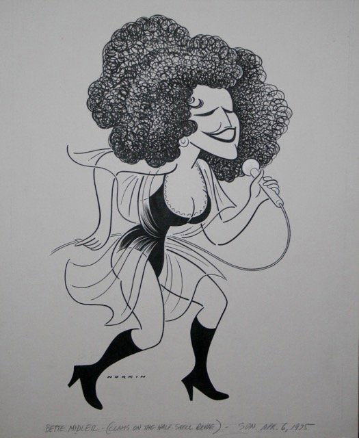Bette Midler. Pen and Ink. Signed Norkin (1 of 1)