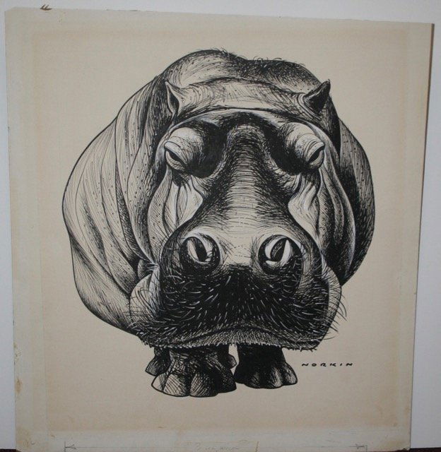 Dreamy, the Hippopotamus, Ringling Bros. 1959 (1 of 1)