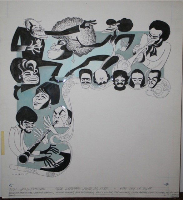 Kool Jazz Festival    Pen and Ink. Signed Norkin (1 of 1)