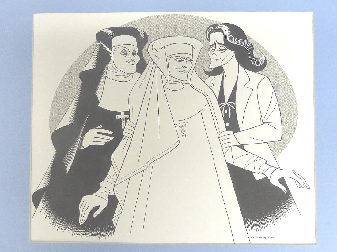 Page, Plummer, Ashley. Agnes of God. 1982: Original pen and ink drawing by Sam Norkin. Signed Norkin and dated 04/28/82. 16" x 20"