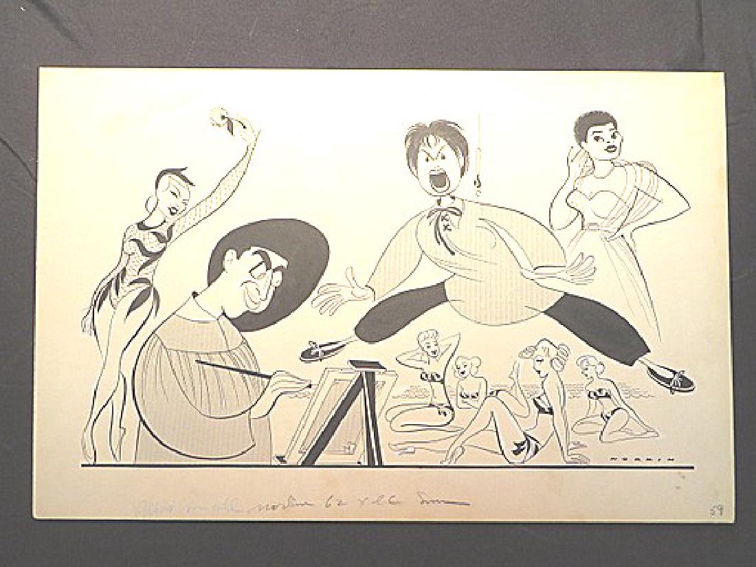 McCarty, Mary. Bless You All. 1949: Original pen and ink drawing by Sam Norkin. Signed Norkin. 18" x 20"