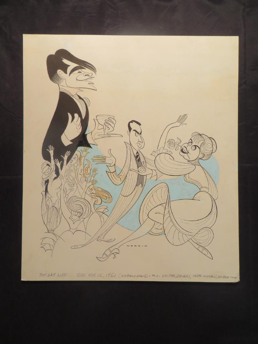 Cook, Barbara. Gay Life. 1961: Original pen and ink drawing by Sam Norkin. Signed Norkin and dated Sun., Nov. 12, 1961. 19" x 17"