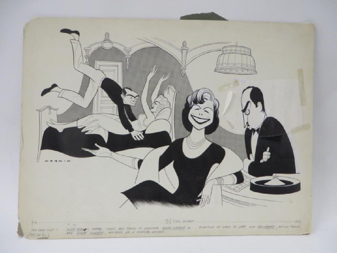 Gordon, Ruth. Good Soup. 1960: Original pen and ink drawing by Sam Norkin. Signed Norkin and dated 02/28/1960 18" x 25"