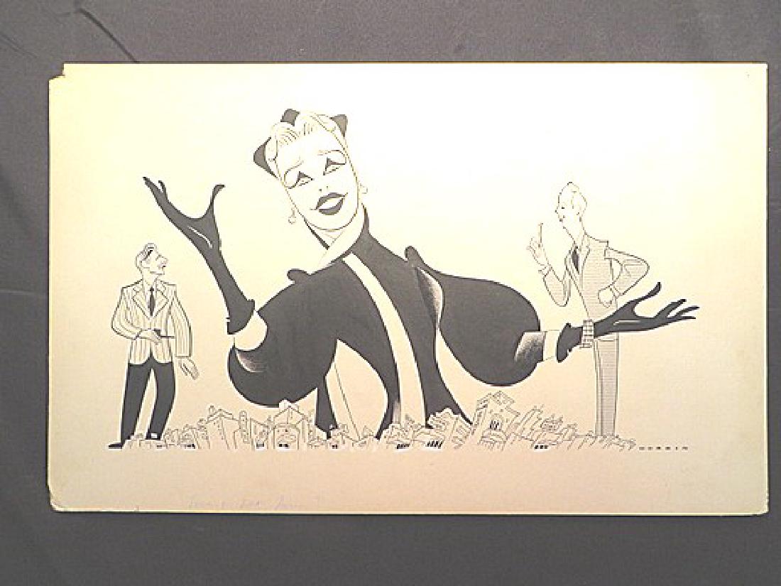 Rogers, Ginger. Love and Let Love. 1950: Original pen and ink drawing by Sam Norkin. Signed Norkin.