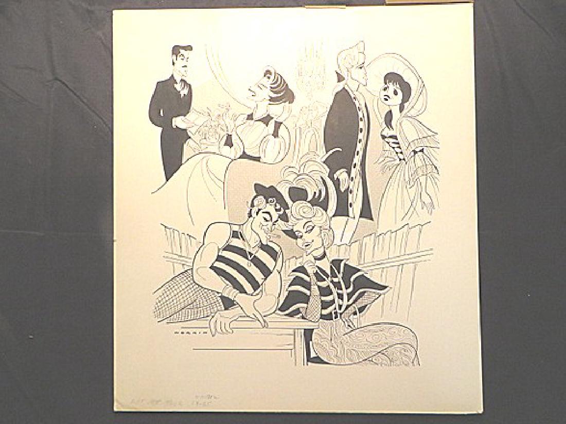 Liliom, Etc. Granger. National Repetory Theater.: Original pen and ink drawing by Sam Norkin. Signed Norkin. 25" x 24"