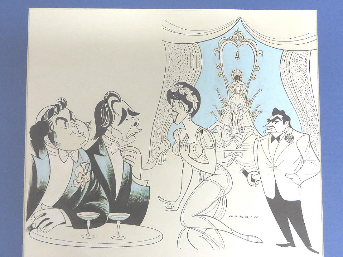 Loudon. Nowhere to Go but Up. 1962: Original pen and ink drawing by Sam Norkin. Signed Norkin. 16" x 19"