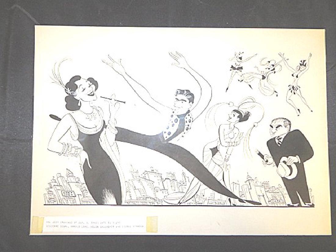 Lang, Segal. Pal Joey. 1952: Original pen and ink drawing by Sam Norkin. Signed Norkin. 14" x 20"