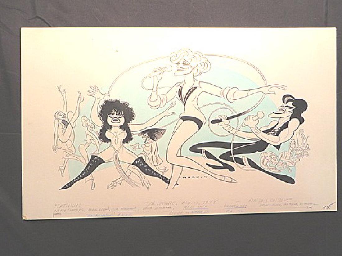 Smith, Alexis. Platinum. 1978: Original pen and ink drawing by Sam Norkin. Signed Norkin and dated 11/19/78. 24" x 25"